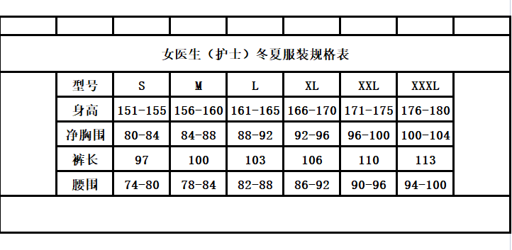 130醫(yī)生護(hù)士服尺碼表.png